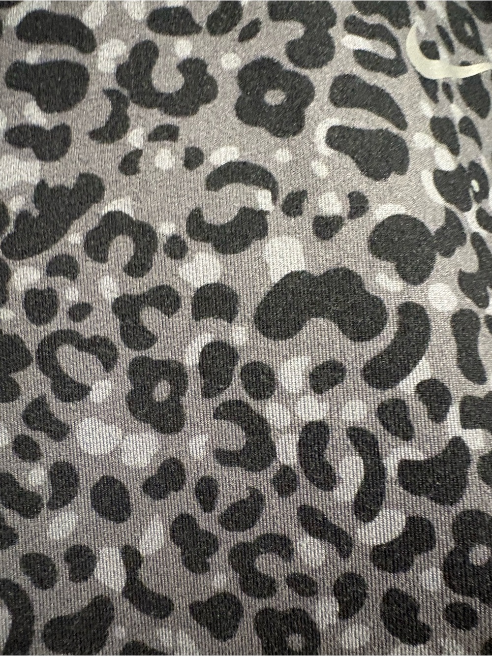 Nike Black & Charcoal Leopard-Print High-Rise Leggings Medium - Picture 4 of 9